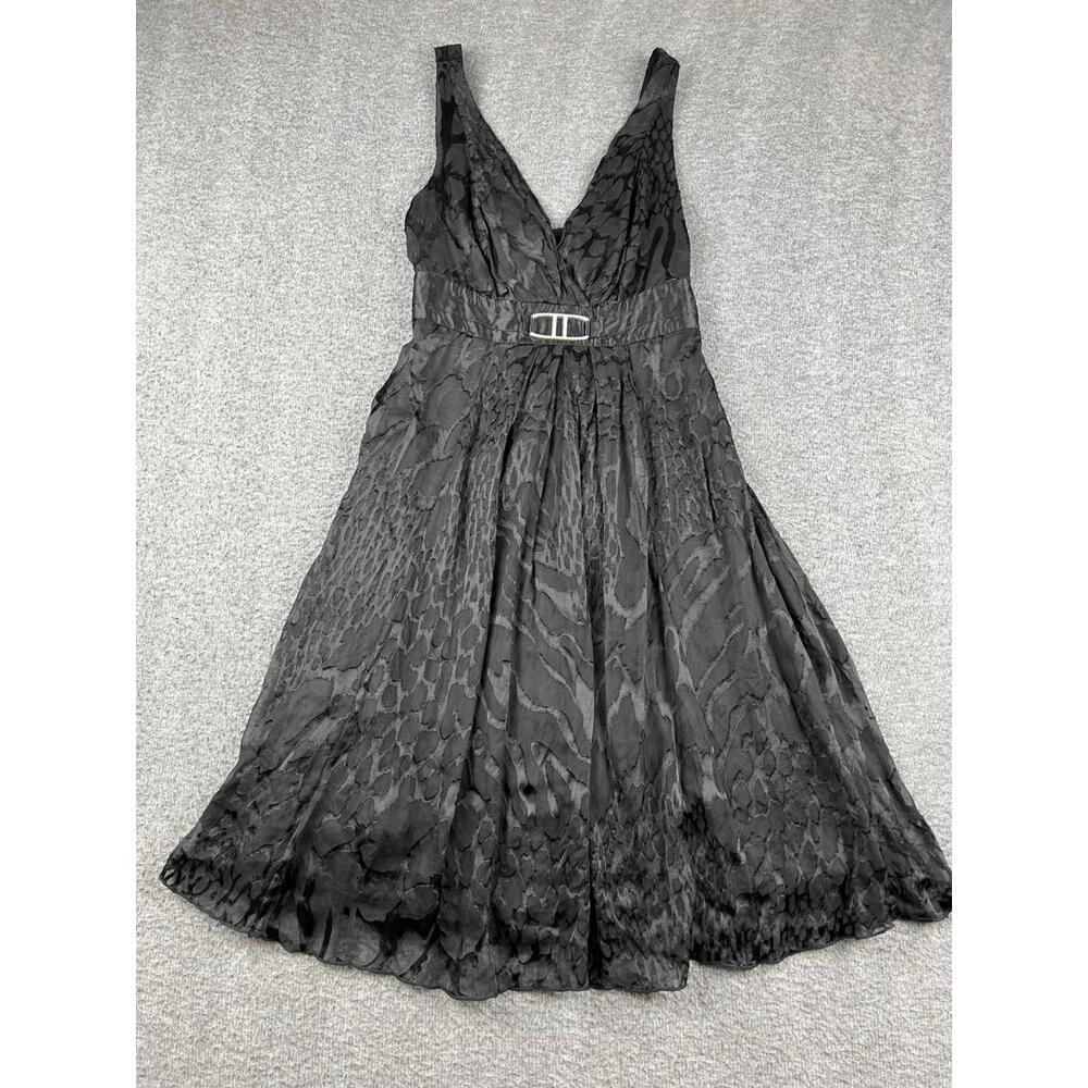 Guess by Marciano Black Midi Dress with Belt Detail Size XS